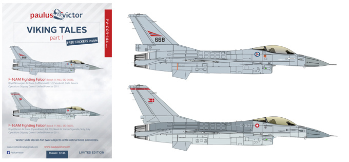 PaulusVictor 1/144 decals F-15E Strike Eagle F-16C Falcon Flying Jaws PV-004-144 